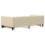 Sofá cama nido con cajones tela color crema 100x200 cm de vidaXL, Camas y somieres - Ref: Foro24-3196623, Precio: 296,57 €, D...