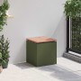 Banco de jardín Verde oliva 40 x 40 x 43 cm Acero en Bancos de jardín | Comprar online en Foro24