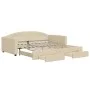 Sofá cama nido con cajones tela color crema 100x200 cm de vidaXL, Camas y somieres - Ref: Foro24-3197233, Precio: 303,46 €, D...