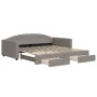 Trundle sofa bed with drawers taupe gray fabric 100x200 cm by vidaXL, Beds and slatted bases - Ref: Foro24-3197232, Price: 30...
