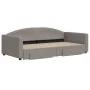 Trundle sofa bed with drawers taupe gray fabric 100x200 cm by vidaXL, Beds and slatted bases - Ref: Foro24-3197232, Price: 30...