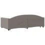 Trundle sofa bed with drawers taupe gray fabric 100x200 cm by vidaXL, Beds and slatted bases - Ref: Foro24-3197232, Price: 30...