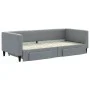 Trundle sofa bed with drawers light gray fabric 90x200 cm by vidaXL, Beds and slatted bases - Ref: Foro24-3196614, Price: 289...