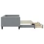 Trundle sofa bed with drawers light gray fabric 90x200 cm by vidaXL, Beds and slatted bases - Ref: Foro24-3196614, Price: 289...