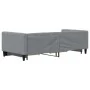 Trundle sofa bed with drawers light gray fabric 90x200 cm by vidaXL, Beds and slatted bases - Ref: Foro24-3196614, Price: 289...