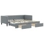 Sofá cama nido con cajones tela gris claro 90x190 cm de vidaXL, Camas y somieres - Ref: Foro24-3196624, Precio: 316,92 €, Des...