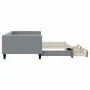 Trundle sofa bed with drawers light gray fabric 100x200 cm by vidaXL, Beds and slatted bases - Ref: Foro24-3196619, Price: 29...
