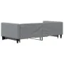 Trundle sofa bed with drawers light gray fabric 100x200 cm by vidaXL, Beds and slatted bases - Ref: Foro24-3196619, Price: 29...