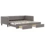 Trundle sofa bed with drawers taupe gray fabric 100x200 cm by vidaXL, Beds and slatted bases - Ref: Foro24-3196622, Price: 29...