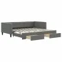 Trundle sofa bed with drawers dark gray fabric 100x200 cm by vidaXL, Beds and slatted bases - Ref: Foro24-3196620, Price: 298...