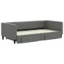 Trundle sofa bed with drawers dark gray fabric 100x200 cm by vidaXL, Beds and slatted bases - Ref: Foro24-3196620, Price: 298...