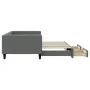 Trundle sofa bed with drawers dark gray fabric 100x200 cm by vidaXL, Beds and slatted bases - Ref: Foro24-3196620, Price: 298...