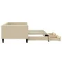 Trundle sofa bed with drawers cream fabric 90x200 cm by vidaXL, Beds and slatted bases - Ref: Foro24-3196618, Price: 288,00 €...