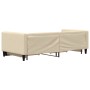 Ausziehbares Schlafsofa mit Schubladen, cremefarbener Stoff, 90 x 200 cm von vidaXL, Betten und Lattenroste - Ref: Foro24-319...