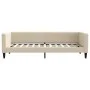 Trundle sofa bed with drawers cream fabric 90x200 cm by vidaXL, Beds and slatted bases - Ref: Foro24-3196618, Price: 288,00 €...