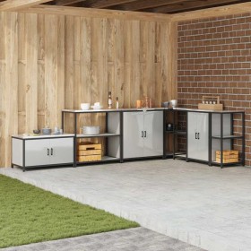 Estante de almacenamiento de cocina Plateado Acero galvanizado