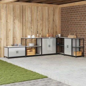 Estante de almacenamiento de cocina Plateado Acero galvanizado