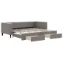 Ausziehbares Schlafsofa mit Schubladen, taupegrauer Stoff, 90 x 200 cm von vidaXL, Betten und Lattenroste - Ref: Foro24-31966...