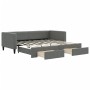 Ausziehbares Schlafsofa mit Schubladen aus dunkelgrauem Stoff, 90 x 190 cm von vidaXL, Betten und Lattenroste - Ref: Foro24-3...