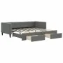 Ausziehbares Schlafsofa mit Schubladen aus dunkelgrauem Stoff, 90 x 190 cm von vidaXL, Betten und Lattenroste - Ref: Foro24-3...