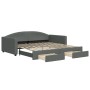 Sofá cama nido con cajones tela gris oscuro 100x200 cm de vidaXL, Camas y somieres - Ref: Foro24-3197230, Precio: 299,73 €, D...