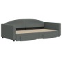 Sofá cama nido con cajones tela gris oscuro 100x200 cm de vidaXL, Camas y somieres - Ref: Foro24-3197230, Precio: 299,73 €, D...