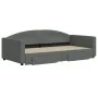 Trundle sofa bed with drawers dark gray fabric 100x200 cm by vidaXL, Beds and slatted bases - Ref: Foro24-3197230, Price: 299...