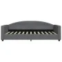 Sofá cama nido con cajones tela gris oscuro 100x200 cm de vidaXL, Camas y somieres - Ref: Foro24-3197230, Precio: 299,29 €, D...