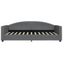 Sofá cama nido con cajones tela gris oscuro 100x200 cm de vidaXL, Camas y somieres - Ref: Foro24-3197230, Precio: 299,73 €, D...