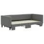 Trundle sofa bed dark gray fabric 90x190 cm by vidaXL, Beds and slatted bases - Ref: Foro24-3196589, Price: 274,11 €, Discoun...