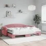 Sofá cama nido con colchón terciopelo rosa 80x200 cm de vidaXL, Camas y somieres - Ref: Foro24-3197321, Precio: 422,99 €, Des...