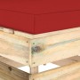 Sectional central sofa with gray impregnated wood cushions by vidaXL, Modular outdoor sofas - Ref: Foro24-3074513, Price: 91,...