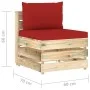 Sectional central sofa with gray impregnated wood cushions by vidaXL, Modular outdoor sofas - Ref: Foro24-3074513, Price: 88,...