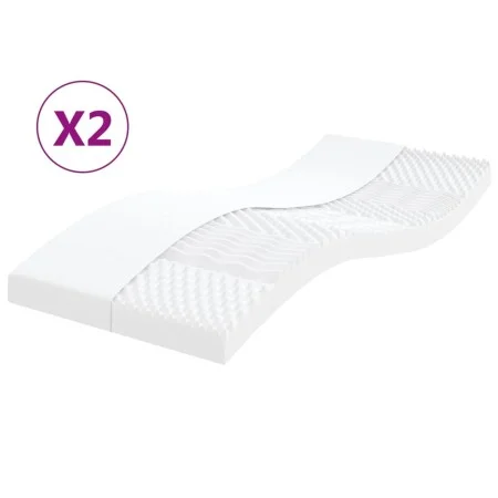 Foam mattresses 2 units 7 zones hardness 20 ILD 100x200 cm by vidaXL, Mattresses - Ref: Foro24-356364, Price: 172,90 €, Disco...