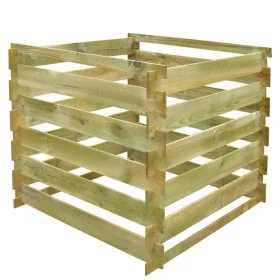 Square wooden slat composter 0.54 m3 by vidaXL, Composters - Ref: Foro24-41656, Price: 63,75 €, Discount: %