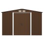Garden storage shed, brown steel, 257x205x178 cm by vidaXL, Sheds - Ref: Foro24-47031, Price: 319,73 €, Discount: %