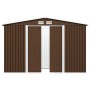 Garden storage shed, brown steel, 257x205x178 cm by vidaXL, Sheds - Ref: Foro24-47031, Price: 319,73 €, Discount: %