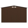 Garden storage shed, brown steel, 257x205x178 cm by vidaXL, Sheds - Ref: Foro24-47031, Price: 319,73 €, Discount: %