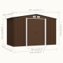 Garden storage shed, brown steel, 257x205x178 cm by vidaXL, Sheds - Ref: Foro24-47031, Price: 319,73 €, Discount: %
