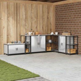 Estante de almacenamiento de cocina Plateado Acero inoxidable