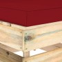 Ecksofa mit grau imprägnierten Holzkissen von vidaXL, Modulare Sofas für den Außenbereich - Ref: Foro24-3074516, Preis: 94,33...