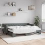Trundle sofa bed with dark gray fabric mattress 80x200 cm by vidaXL, Beds and slatted bases - Ref: Foro24-3197440, Price: 417...