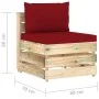 Sectional central sofa with gray impregnated wood cushions by vidaXL, Modular outdoor sofas - Ref: Foro24-3074516, Price: 91,...