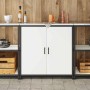 Gabinete de Almacenamiento para Cocina con estante Blanco Acero