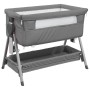 Crib with dark gray linen fabric mattress by vidaXL, Cribs and beds for children - Ref: Foro24-10290, Price: 130,85 €, Discou...