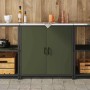 Gabinete de Almacenamiento para Cocina Verde oliva Acero