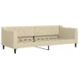 Trundle sofa bed with cream fabric mattress 80x200 cm by vidaXL, Beds and slatted bases - Ref: Foro24-3197443, Price: 418,88 ...
