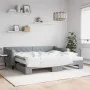Sofá cama nido con colchón tela gris claro 90x200 cm de vidaXL, Camas y somieres - Ref: Foro24-3197444, Precio: 445,76 €, Des...