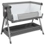 Crib with dark gray linen fabric mattress by vidaXL, Cribs and beds for children - Ref: Foro24-10290, Price: 130,85 €, Discou...