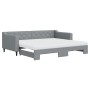 Trundle sofa bed with light gray fabric mattress 90x200 cm by vidaXL, Beds and slatted bases - Ref: Foro24-3197444, Price: 44...